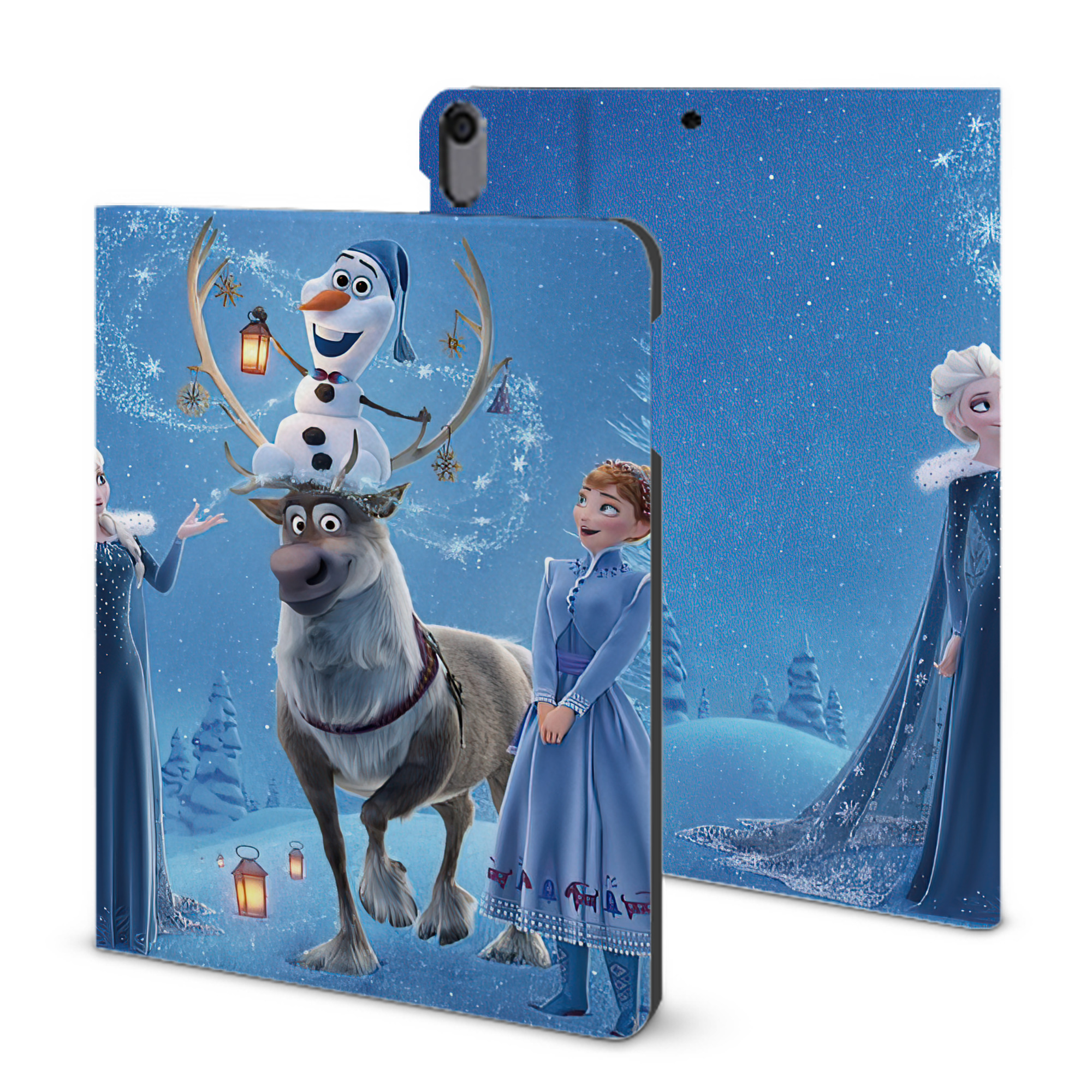 （画像用） アナと雪の女王 アンナ エルサ Frozen Anna Elsa IPad ケース ブック型 PUレザー TPU 耐衝撃 軽量 薄型 ペン収納なし 全面保護 IPad 各モデル対応